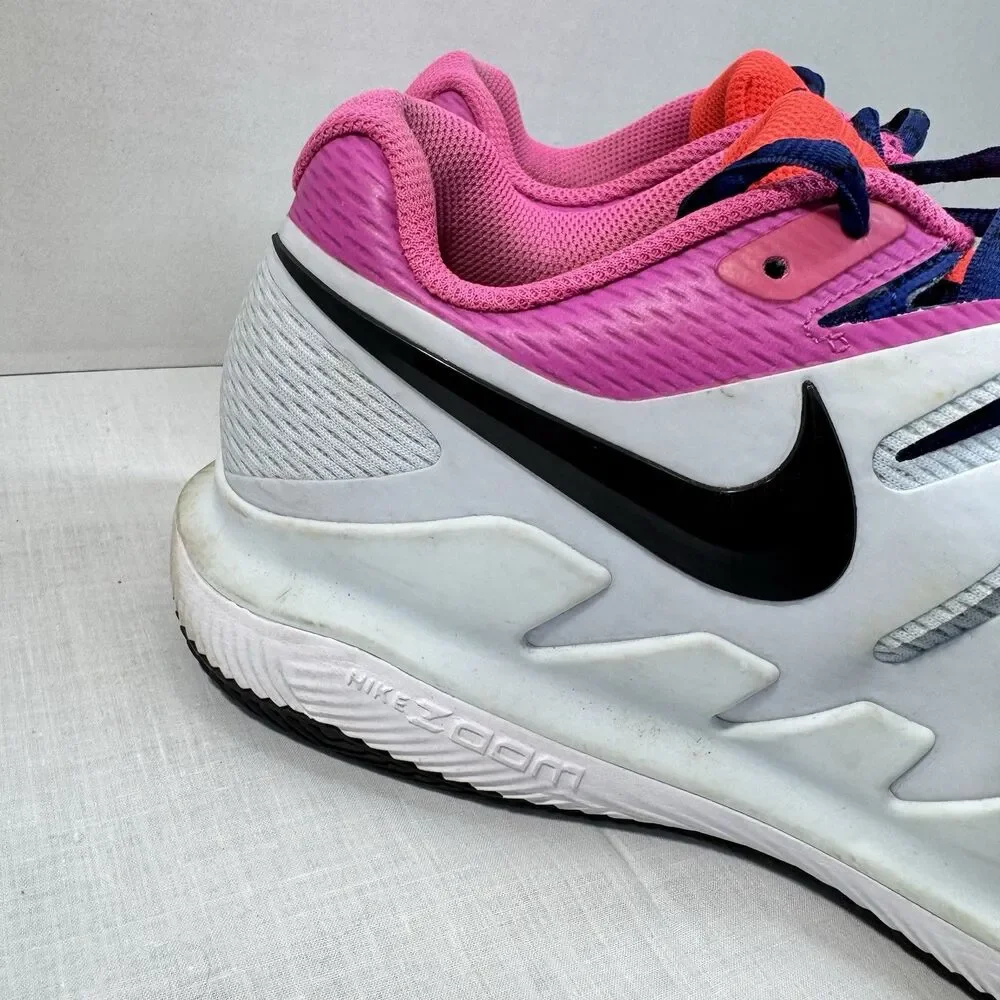 Nike Air Zoom Vapor X Roger Federer Tennis Shoes Mens 9 AA8030-401 Laser Fuchsia